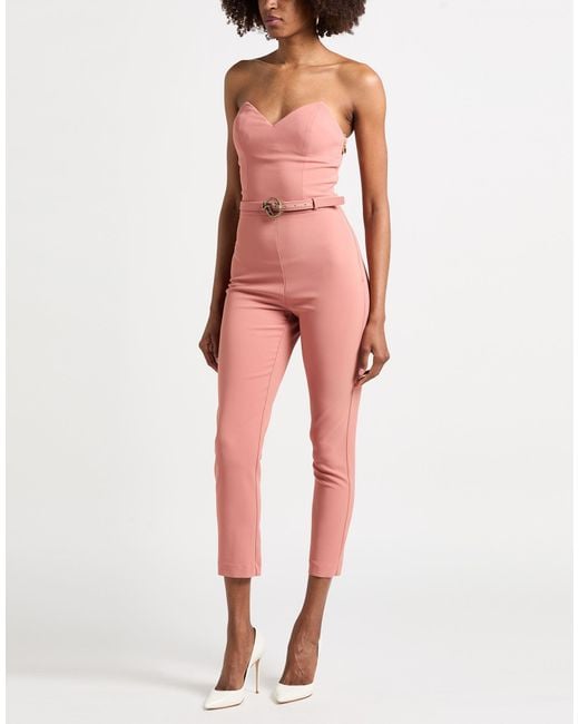 Elisabetta Franchi Pink Blush Jumpsuit Acetate, Elastane