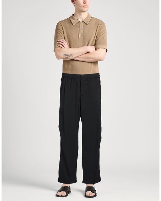 Herno Black Pants Polyester, Wool for men