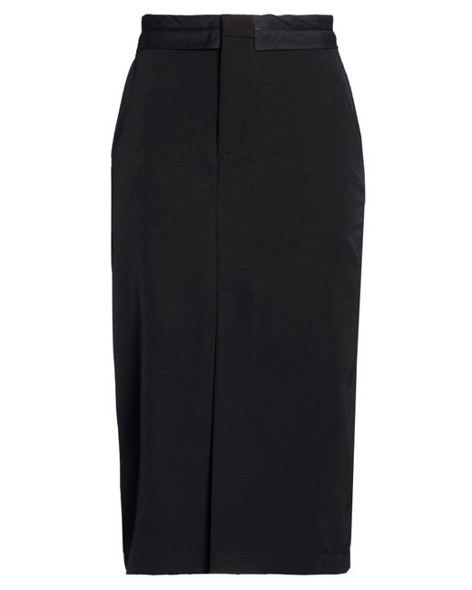 Department 5 Black Midi Skirt Polyester, Elastane