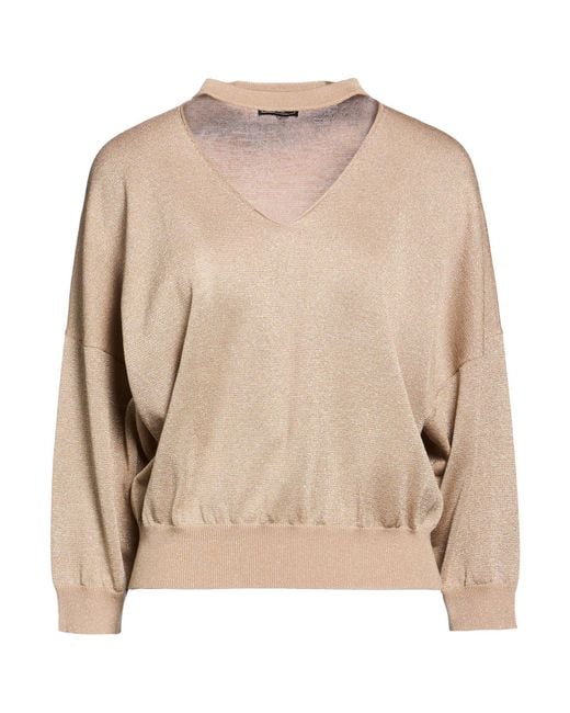 Peserico Natural Sweater Cotton, Viscose, Metal Fiber, Polyester