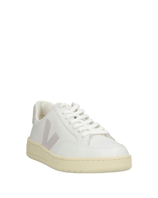 Veja White V-12 Leather Sneakers Leather