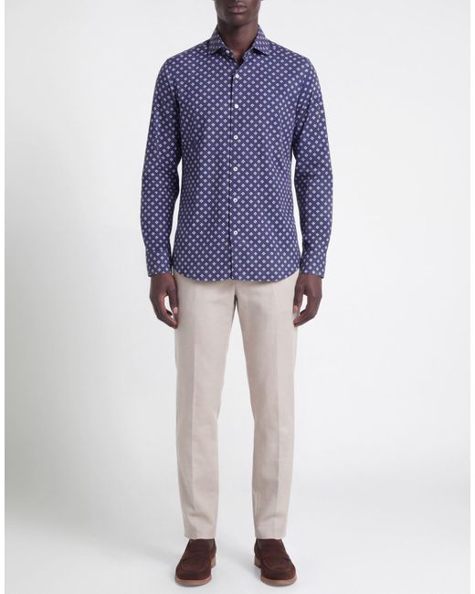 Ghirardelli Blue Next Midnight Shirt Polyester, Elastane for men