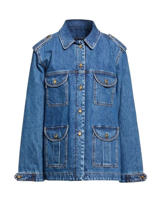 Blazé Milano Blue Denim Outerwear Cotton