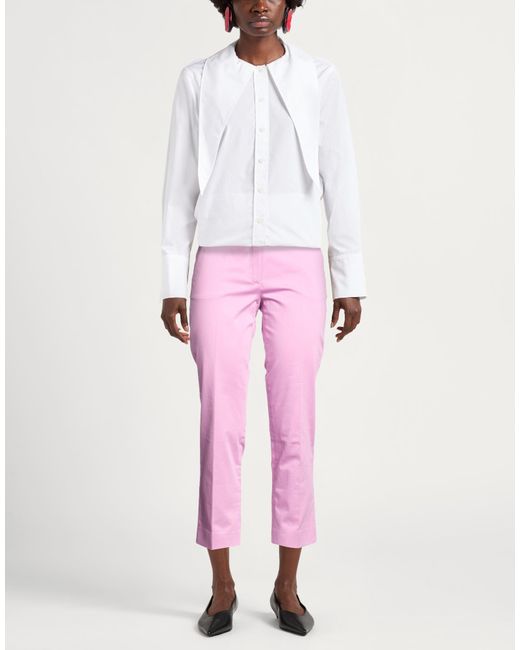 Weekend by Maxmara Pink Pants Cotton, Elastane