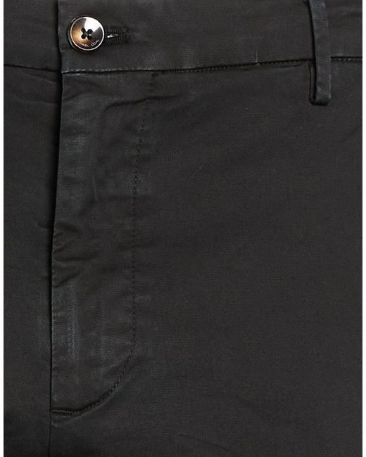 Michael Coal Black Pants Cotton, Elastane for men