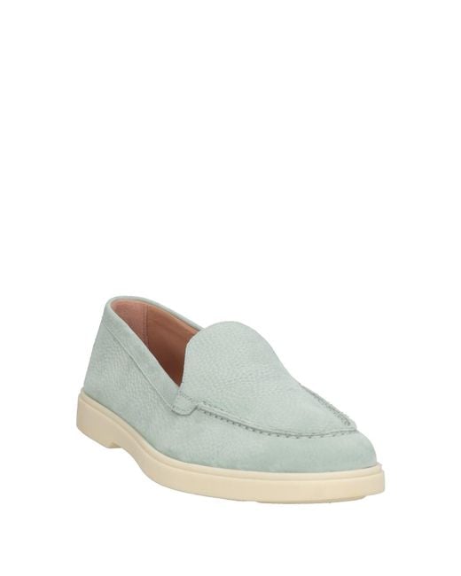 Santoni Green Loafers Leather