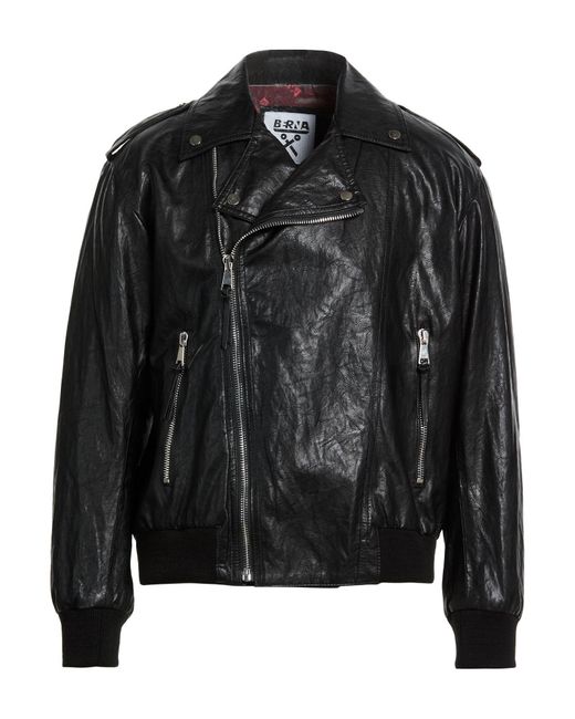 Berna Black Jacket Polyester, Viscose for men