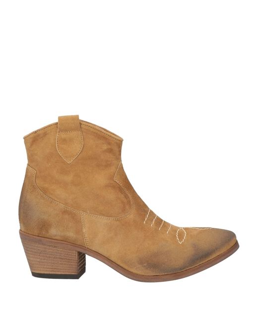 JE T'AIME Brown Ankle Boots Leather