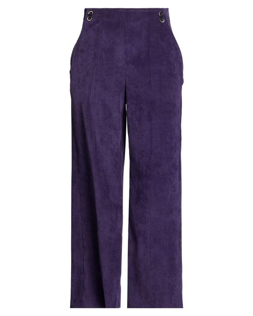Diana Gallesi Blue Dark Pants Polyester, Polyamide, Elastane