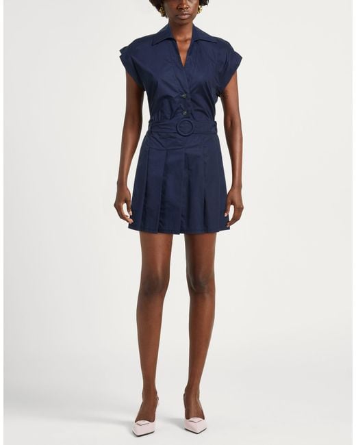Kaos Blue Mini Dress Cotton