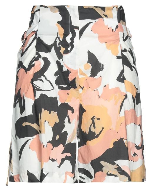 Liviana Conti White Shorts & Bermuda Shorts Cotton, Elastane