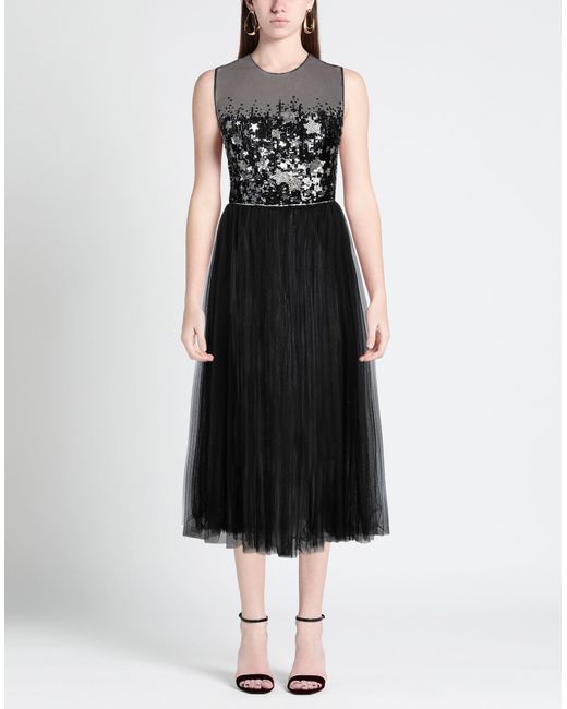 Elisabetta Franchi Black Midi Dress