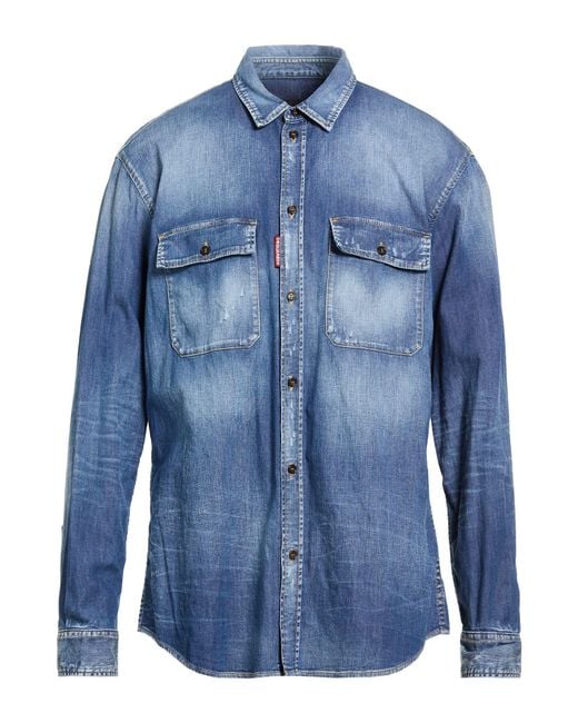 DSquared² Blue Denim Shirt for men