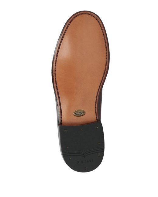 G.H.BASS Brown Loafers Leather for men