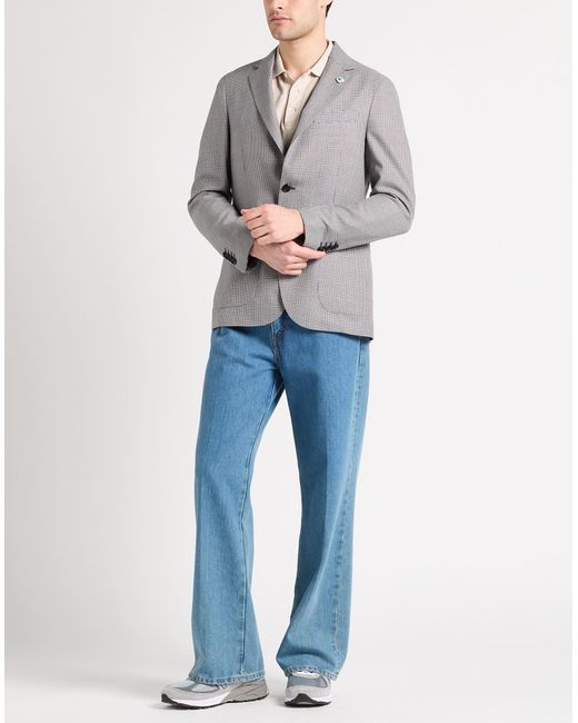 Americana Lardini de hombre de color Gray
