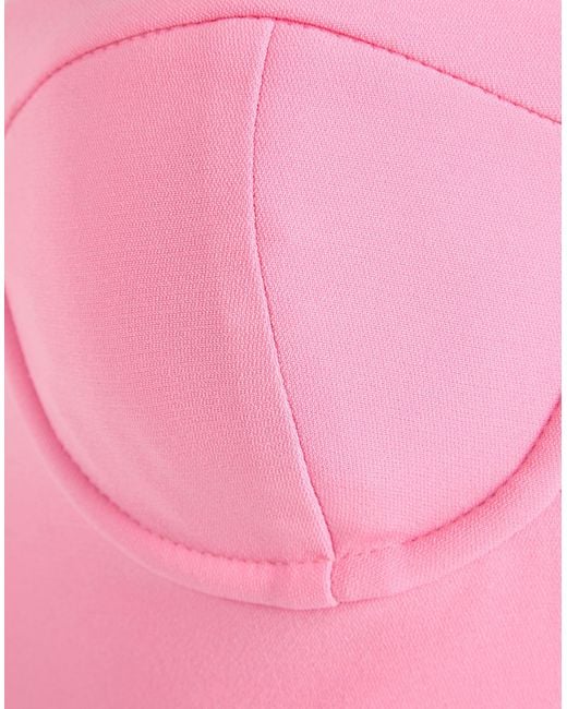 SIMONA CORSELLINI Pink Top Polyester, Elastane