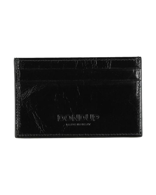 Dondup Black Cardholder Calfskin for men