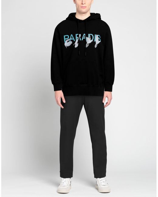 3.PARADIS Black Sweatshirt for men