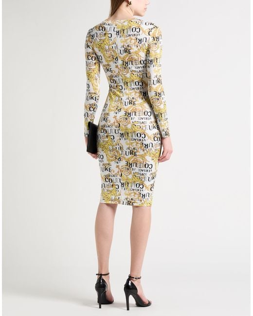 Versace Jeans Couture Metallic Midi Dress