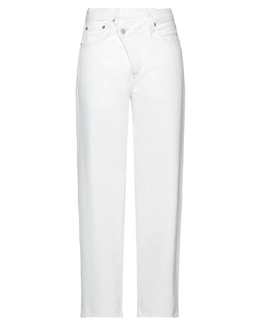Agolde White Denim Trousers