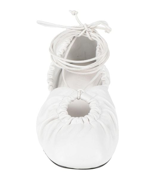 Lanvin White Ballet Flats