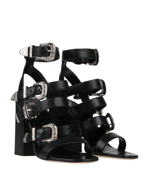 Paris Texas Black Sandals