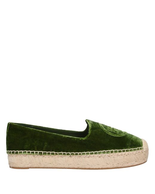 Tory Burch Velvet Platform Espadrilles in Green - Save 45% - Lyst