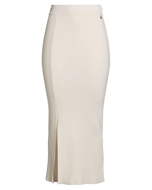 Dixie White Ivory Midi Skirt Viscose, Polyester, Polyamide