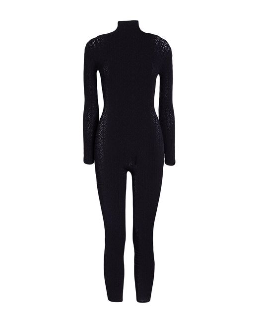 Alaïa Blue Jumpsuit Viscose, Polyamide, Polyester, Polyurethane