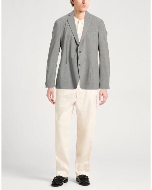 Boss Gray Blazer Polyester, Wool, Viscose, Elastane for men