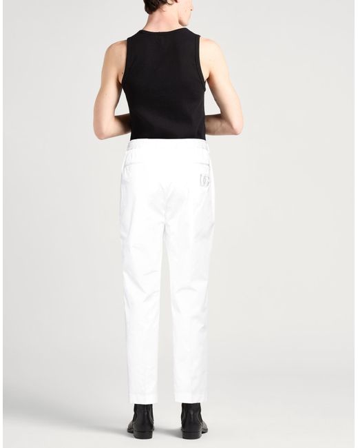 Dolce & Gabbana White Trouser for men