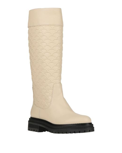 Sergio Rossi White Boot Leather