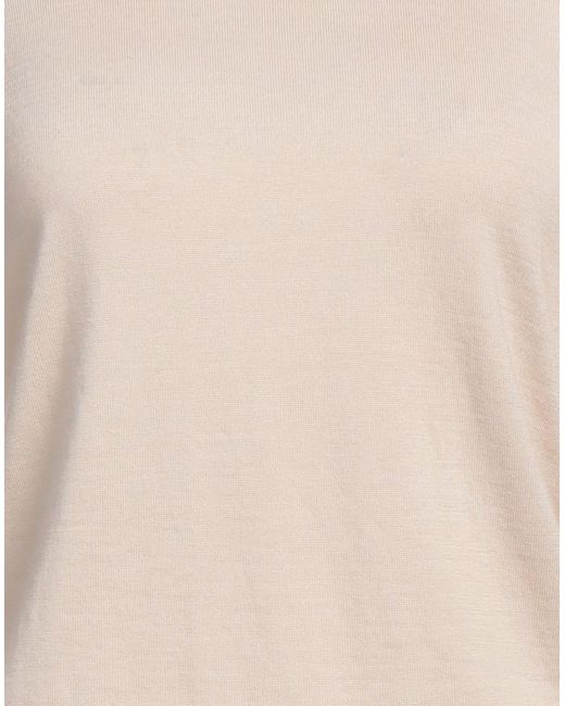 Max Mara White Sfilata Sand Turtleneck Cashmere