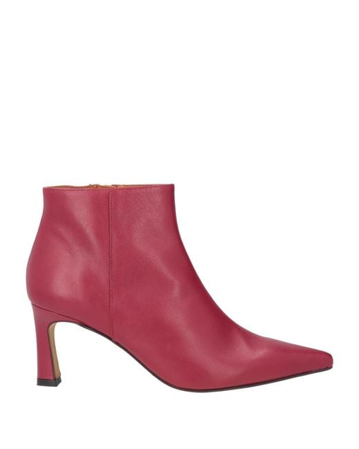 Angel Alarcon Purple Ankle Boots Leather