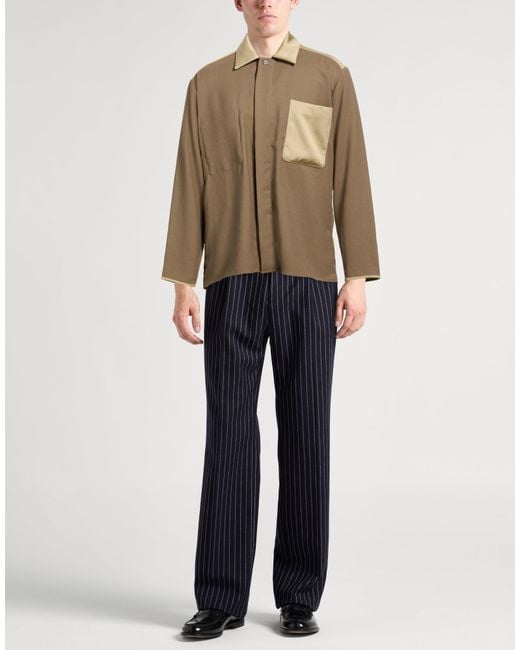 Roberto Collina Brown Military Shirt Polyester for men
