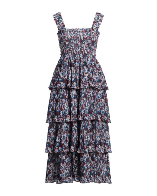 Ganni Purple Midi-Kleid