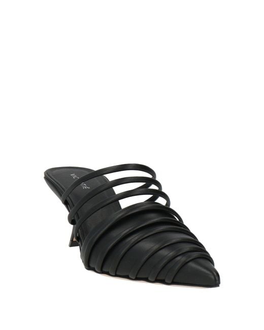 Vic Matié Black Mules & Clogs Leather