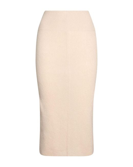 Iris Von Arnim Natural Midi Skirt Cashmere, Silk