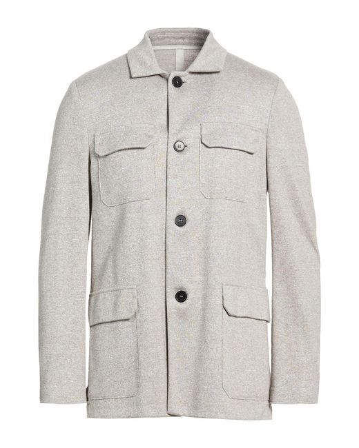 Harris Wharf London Gray Jacket Cotton, Linen for men