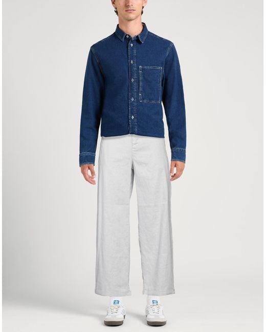 Barena Gray Pants Linen, Cotton, Elastane for men