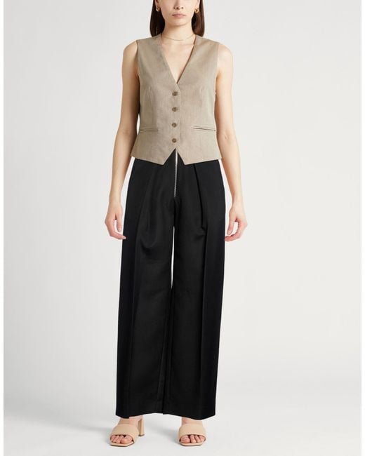 Khaite Black Pants Viscose, Polyamide, Cotton