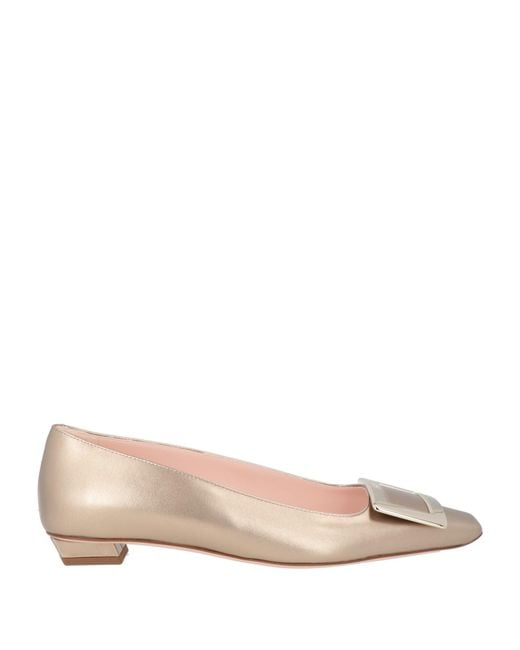 Roger Vivier Pink Ballet Flats Leather