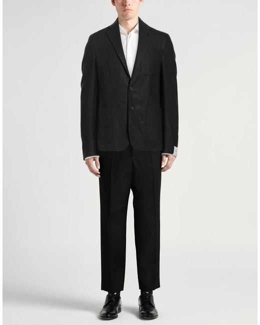 Caruso Black Blazer Linen for men