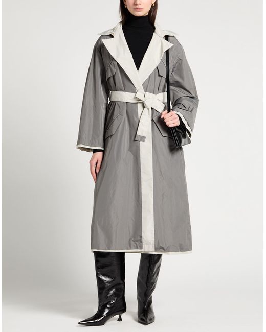 Giorgio Armani Gray Overcoat & Trench Coat