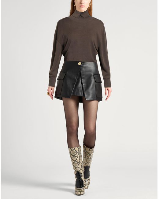 Burberry Brown Military Turtleneck Wool