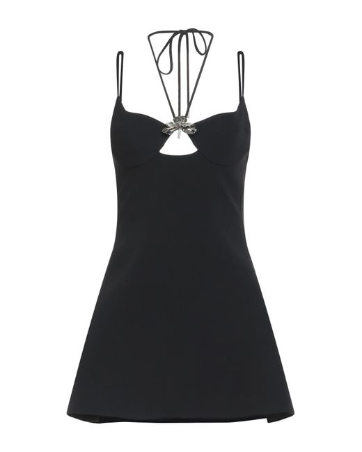David Koma Black Mini Dress