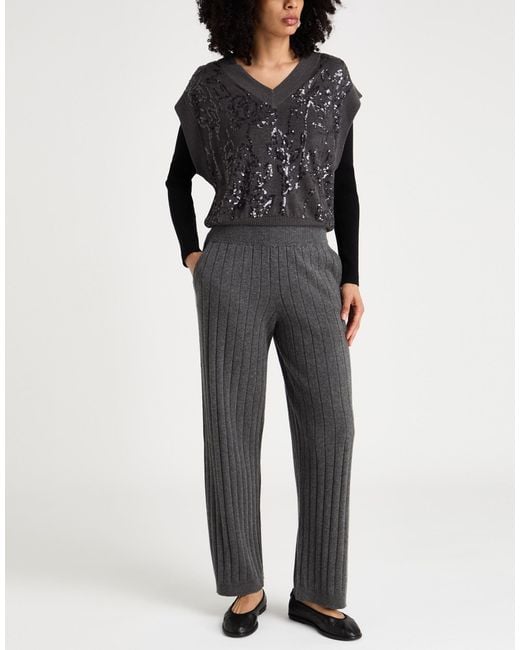 Brunello Cucinelli Gray Pants Cashmere