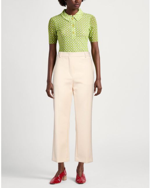 Sportmax White Pants Virgin Wool, Elastane