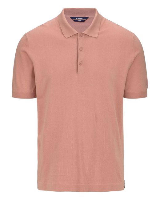 K-Way Poloshirt in Pink für Herren