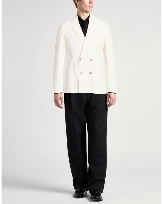 Officine Generale Natural Blazer Cotton, Elastane for men